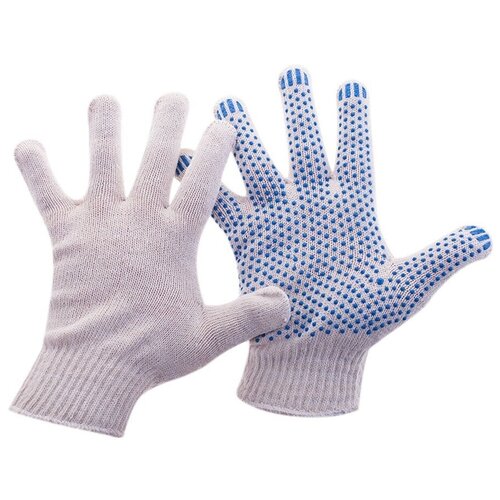 Перчатки рабочие ХБ с ПВХ хлопковые перчатки для барбекю белые перчатки для этикетирования практичная безопасная защита рук промышленные удобные