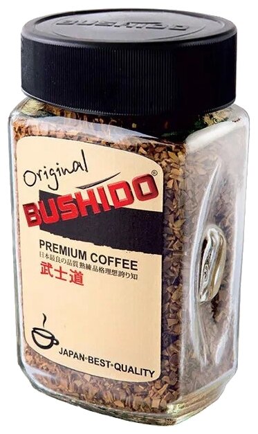 Кофе растворимый BUSHIDO "Original", комплект 50 шт., сублимированный, 100 г, 100% арабика, стеклянная банка, 1004 - фотография № 4