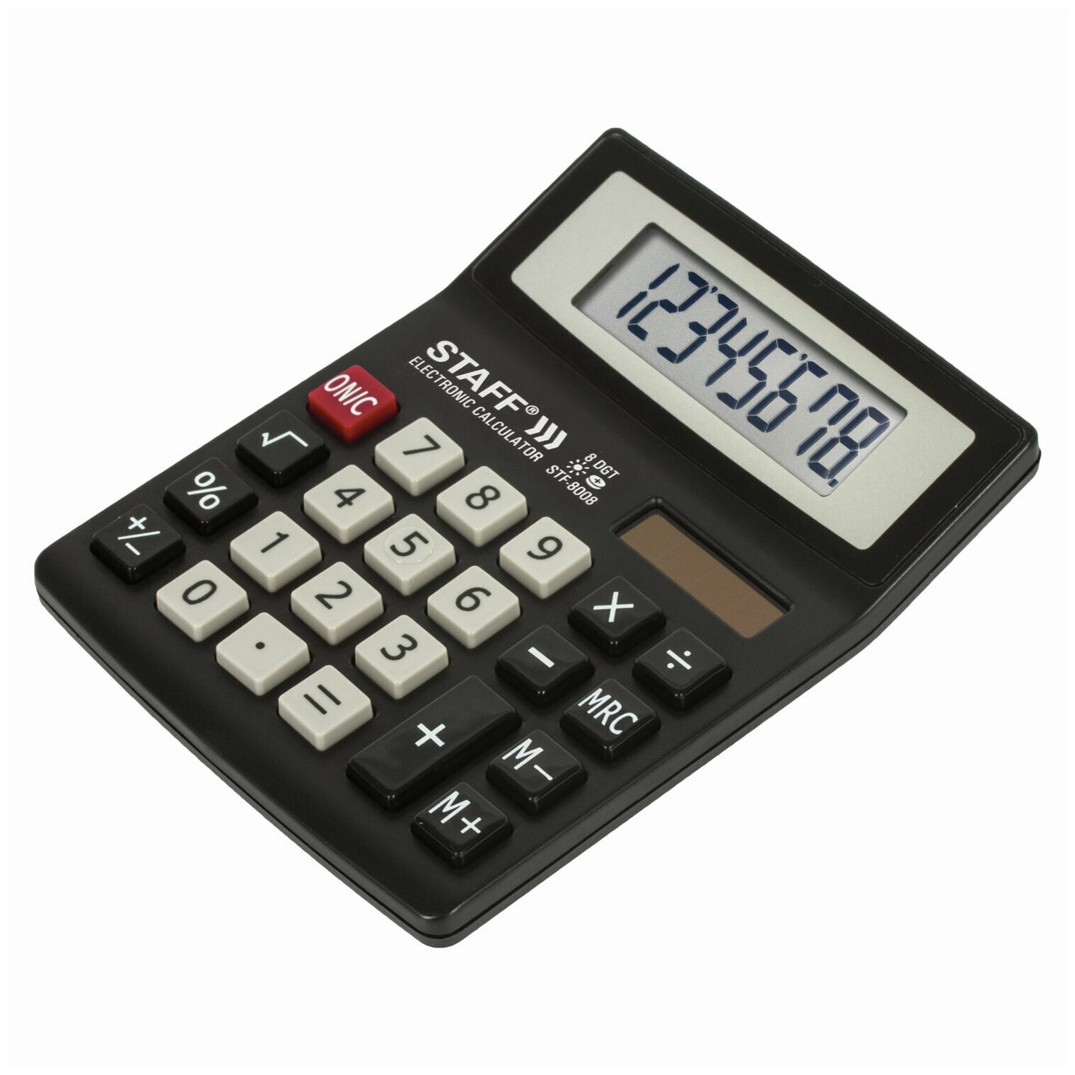 Калькулятор настольный Staff STF-8008 (8-разрядный) черный - фото №12