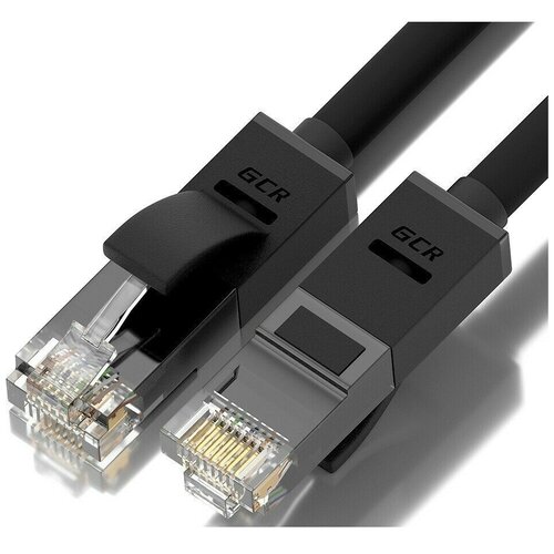 Кабель LAN для подключения интернета GCR cat5e RJ45 UTP 7.5м патч-корд patch cord шнур провод для роутер smart TV ПК черный литой кабель lan для подключения интернета gcr cat5e rj45 utp 0 7м патч корд patch cord шнур провод для роутер smart tv пк черный литой