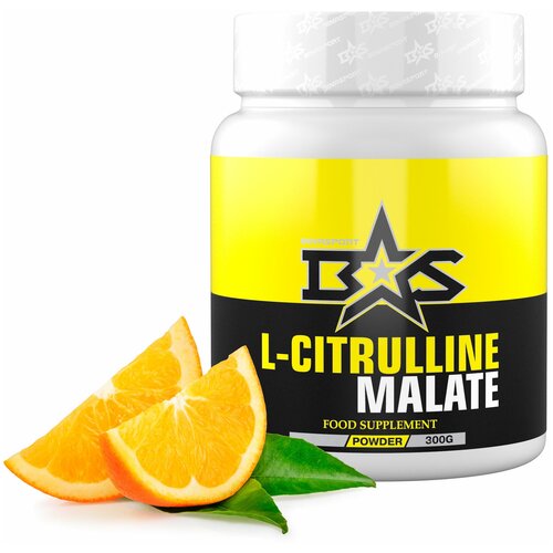 Л-Цитруллин малат Binasport L-Citrulline Malate 300 г со вкусом апельсина л цитруллин малат binasport l citrulline malate 300 г с натуральным вкусом