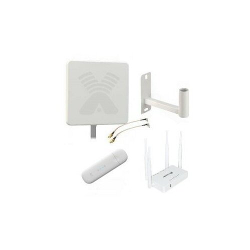 Комплект оборудования Оптимальный для усиления сигнала 3G/4G с внешней антенной, USB модемом и WiFi роутером комплект оборудования для дома модем zte mf79ru для любой сим карты и роутер zbt 1626