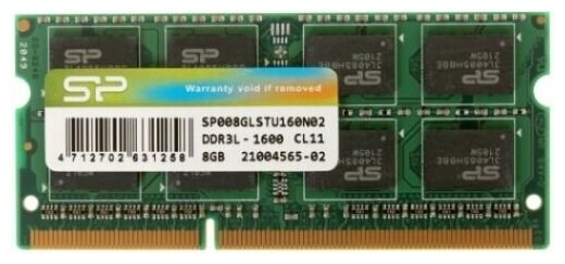 Модуль памяти SO-DDR3L 8Gb 1600MHz Silicon Power SP008GLSTU160N02 1.35V