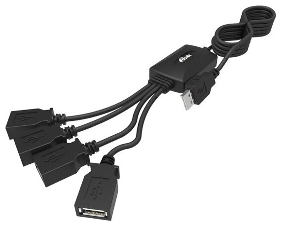 Разветвитель USB Ritmix CR-2405 Black (15119259)