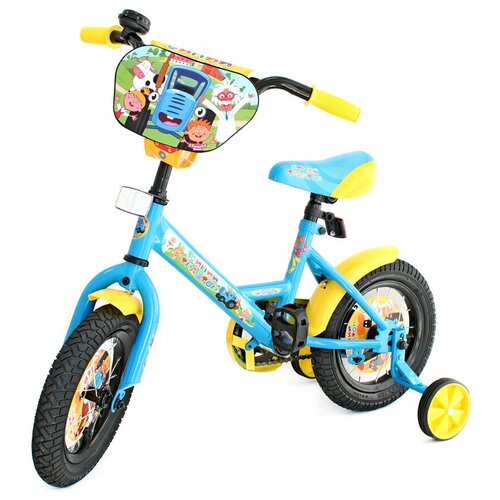 Велосипед детский 2-х колесный, размер колес 12, Синий трактор
