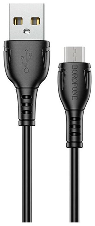Дата-кабель USB универсальный MicroUSB Borofone BX51 (черный)