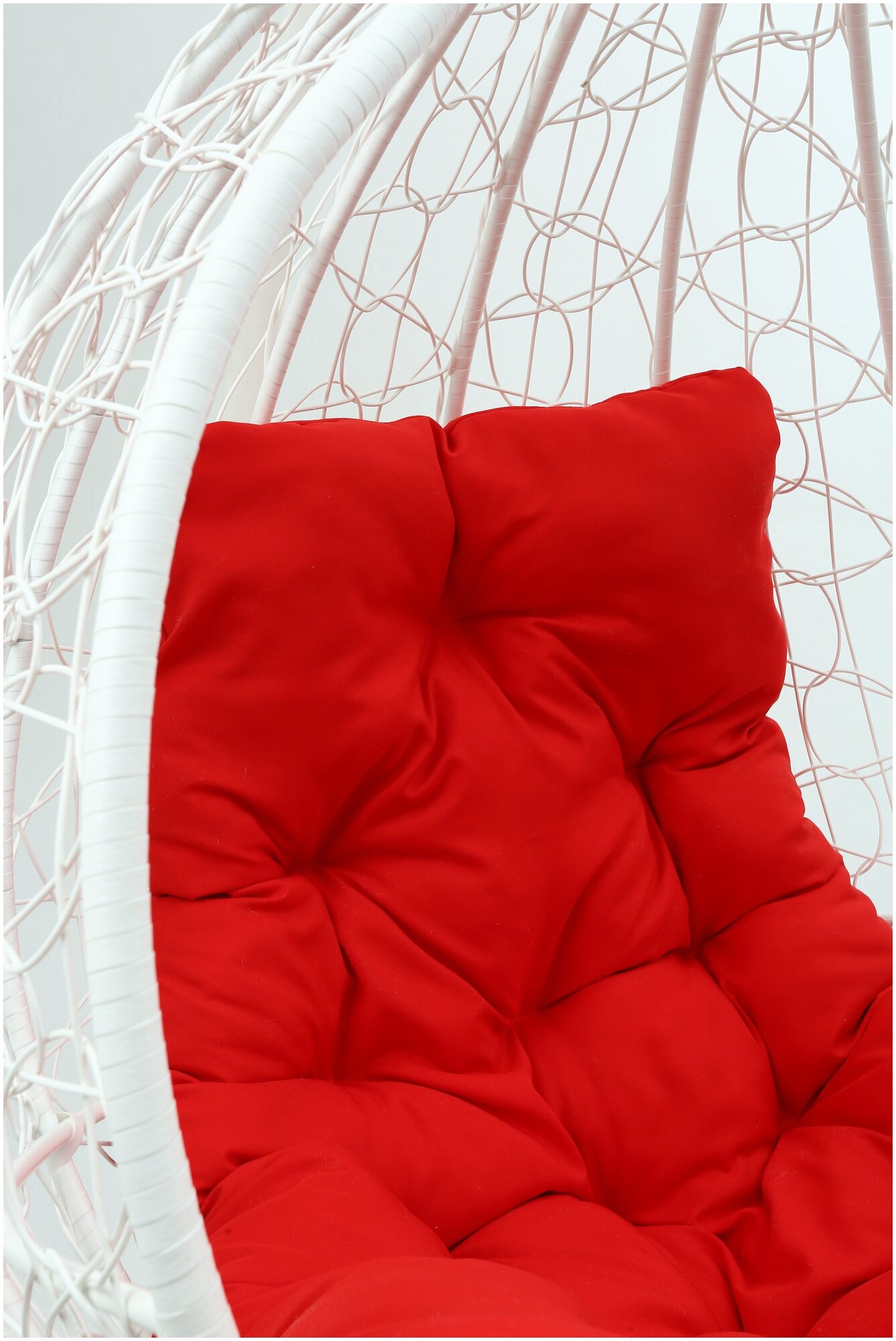 Кресло подвесное бароло, белый/красный - фотография № 5