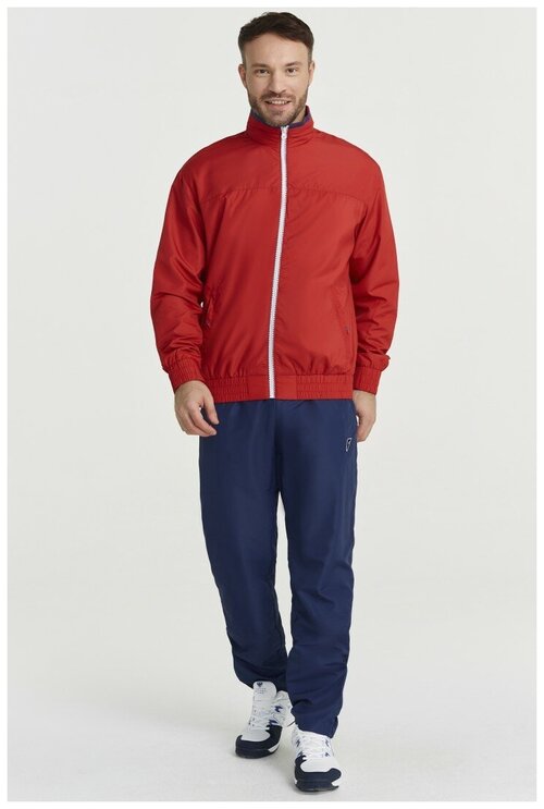 Костюм FORWARD, олимпийка и брюки, силуэт прямой, карманы, подкладка, размер XL, красный, синий