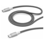USB дата- кабель DEPPA D-72304 TYPE- C TO TYPE- C алюминий/нейлон (3А) 1.2М графитовый DEPPA 02098 - изображение