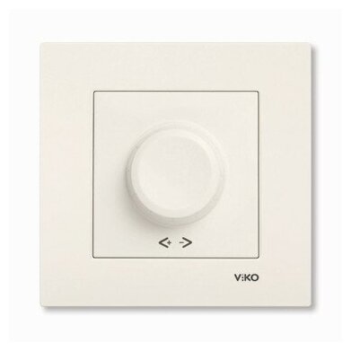фото Диммер Viko для ламп поворотный 600W Karre кремовый, 90960120