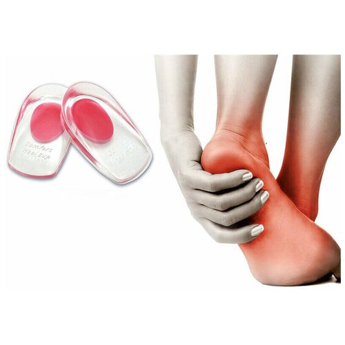 Стельки для обуви подпяточники силиконовые полустельки с амортизацией под пятку универсальный размер 35-39 331₽