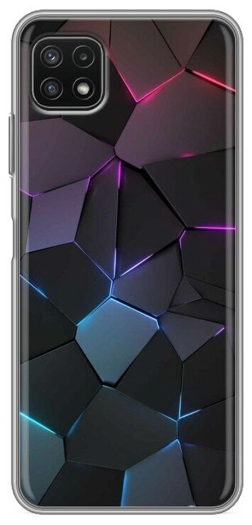 Дизайнерский силиконовый чехол для Самсунг А22s 5G / Samsung Galaxy A22s 5G Геометрия неона