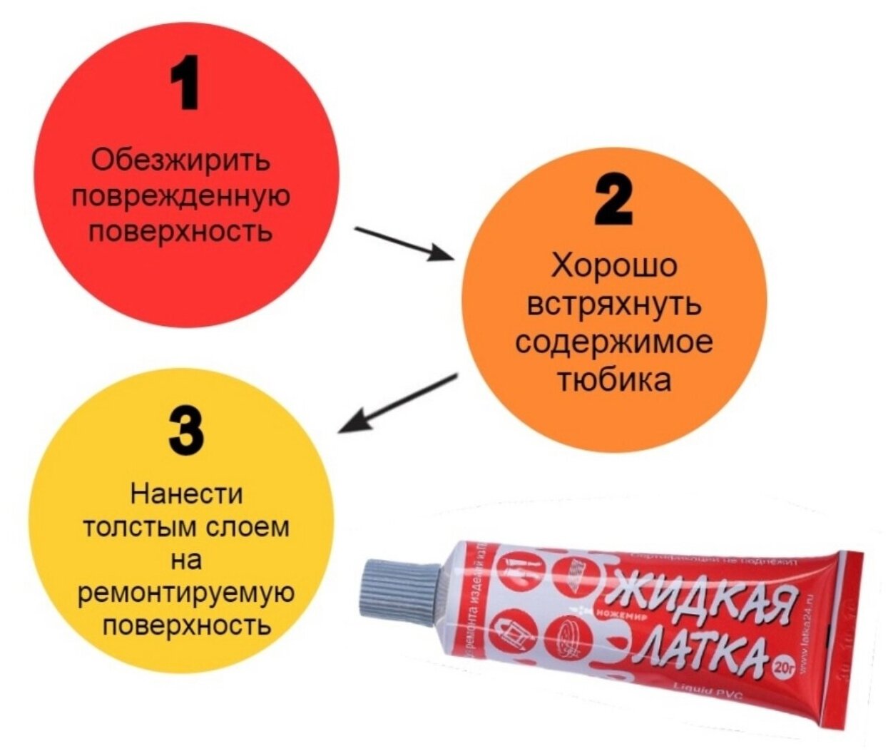 Ремкомплект для бассейнов и лодок ПВХ прозрачный, Жидкая латка, Жидкий ПВХ, заплатка, клей для бассейнов и лодок, для ремонта из ПВХ - фотография № 5