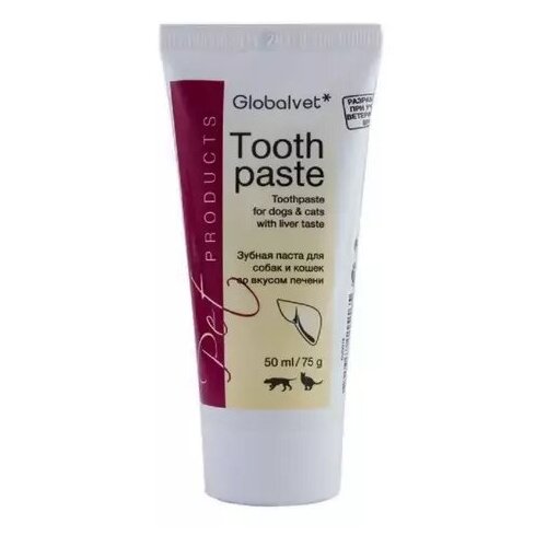 ГВ Зубная паста для собак и кошек со вкусом печени, 50 мл Глобал-вет 1/120