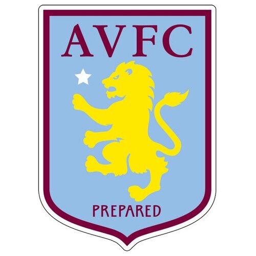 Наклейка Aston Villa FC, 11х15 см