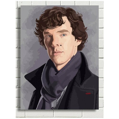 Картина по номерам Шерлок Sherlock (Бенедикт Камбербетч) - 9022 В 30x40 картина по номерам на холсте шерлок sherlock бенедикт камбербетч 9022 в 30x40
