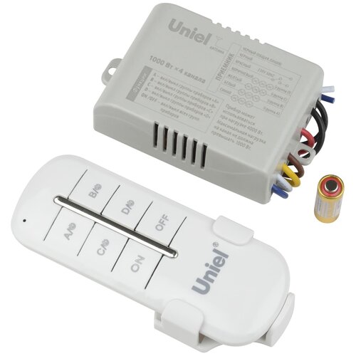 Типы/Комплектующие/Управление светом Uniel UCH-P005-G4-1000W-30M Пульт управления светом. 4 канала*1000Вт. ТМ Uniel