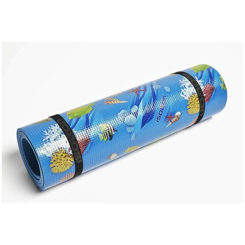 Туристический коврик Isolon Decor Океан 8 мм, 55 х 180 см / Коврик для гимнастики, йоги, пилатеса, фитнеса, аэробики / Цвет MIX