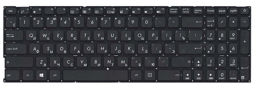 Клавиатура для ноутбука Asus X541, черный