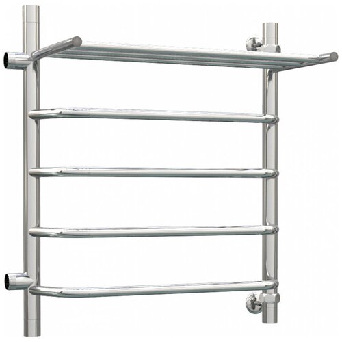 Водяной полотенцесушитель Роснерж Трапеция L108101 60x40 с полкой и боковым подключением 400, левый