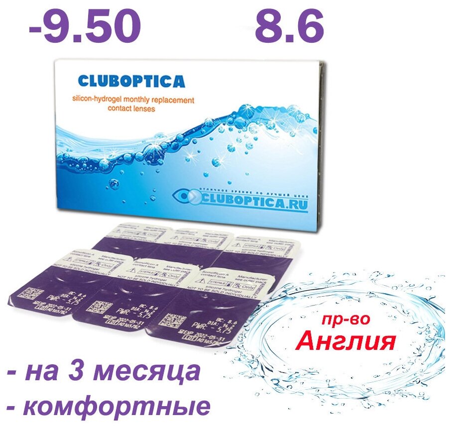 Cluboptica 6 pk/B. C. 8.6/-9.50.