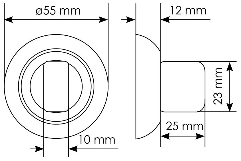 Завертка сантехническая Morelli, MH-WC SG/GP матовое золото/золото - фотография № 3