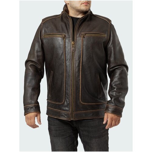 фото Куртка frank wotl кожаная коричневая лидер l