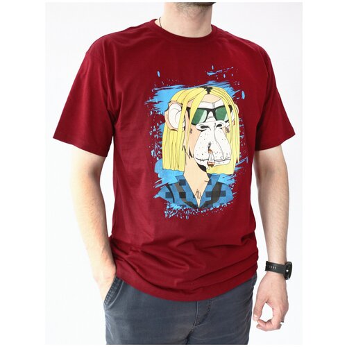 фото Футболка, цвет бордовый, размер s (44-46) solmax fashion