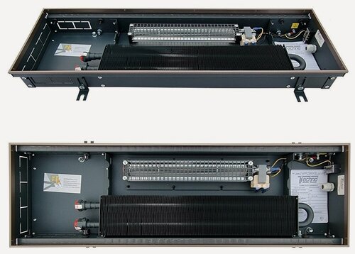 Изображение товара Внутрипольный конвектор Techno Vent KVZV 250-85-2200/Б c вентилятором 220V, цвет бронза, без решетки