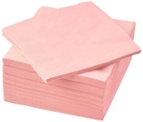 Салфетки бумажные Веселая затея для праздника и пикника Пастель розовая, 33х33 см, 12 шт