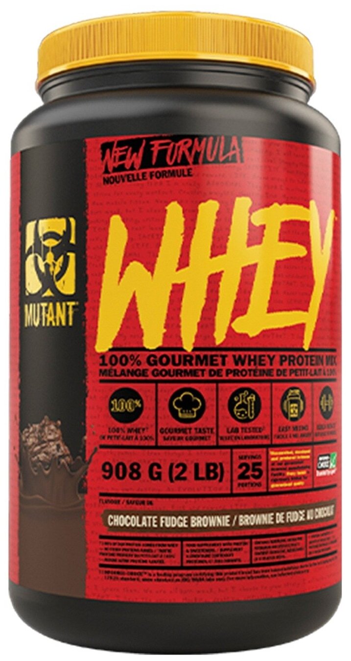 Сывороточный протеин Mutant Whey 908 г, Шоколадный фуджи брауни