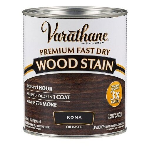 Varathane Premium Fast Dry Wood Stain тонирующее прозрачное масло для дерева (шиповник, 0,946 л)