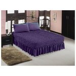 Чехол на кровать жатка Фиолетовый 200*220 (юбка габардин) (МарТекс) - изображение