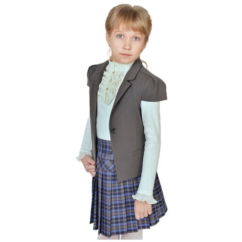 Школьный жилет для девочки Инфанта, модель 1104, цвет черный, размер 176-92
