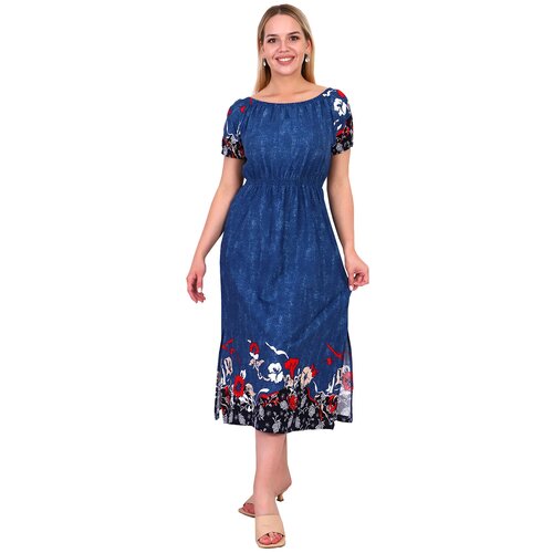 Платье Натали, размер 58, синий