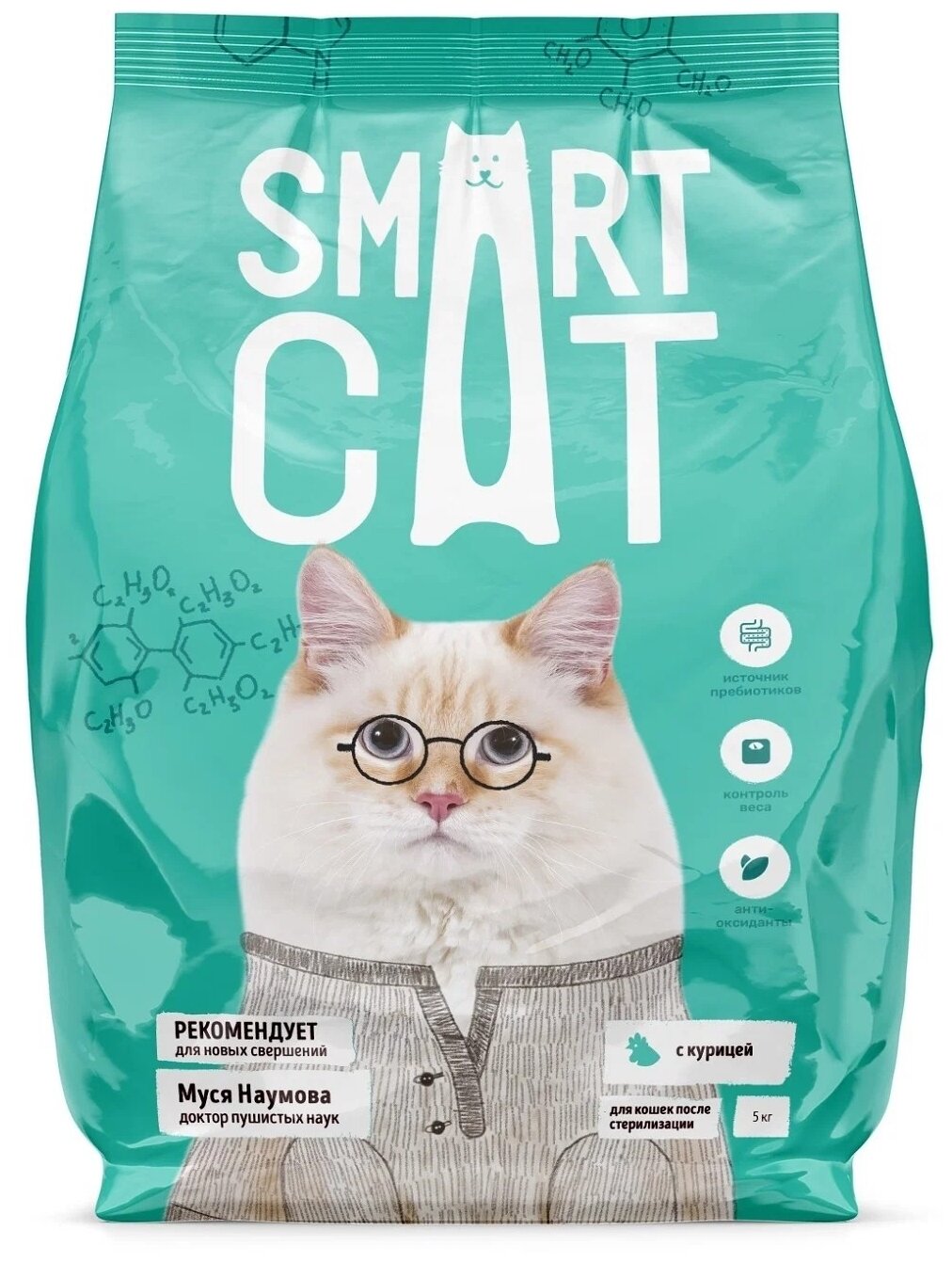 SmartCat Сухой корм для стерилизованных кошек с курицей 5 кг