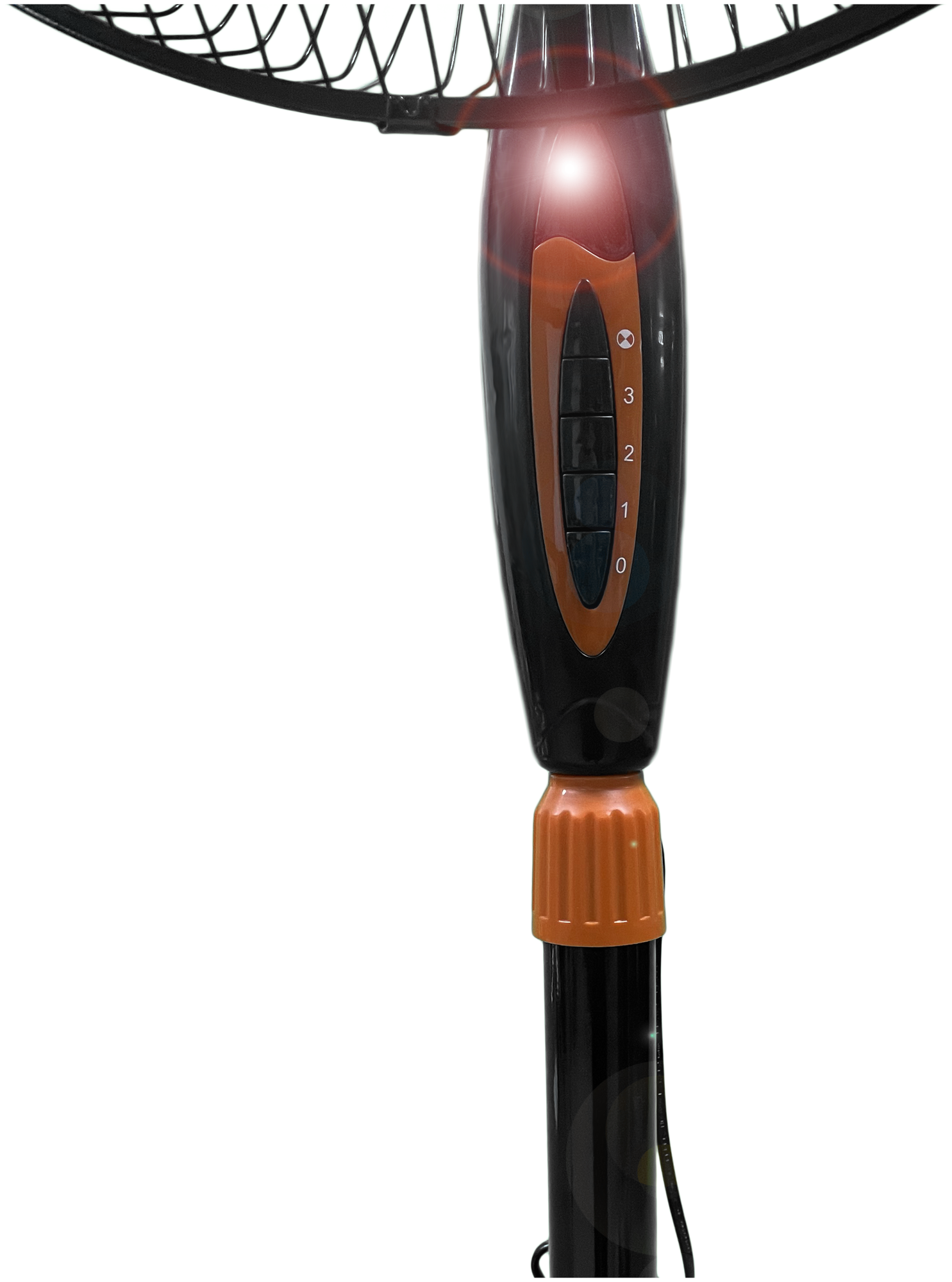 Напольный вентилятор Haifisch 3 режима 100-125 см. (Черно-оранжевый) - фотография № 4