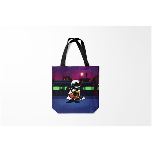 фото Сумка-шоппер / 40х40 см / геймерам / friday night funkin fnf скид и памп burnettie