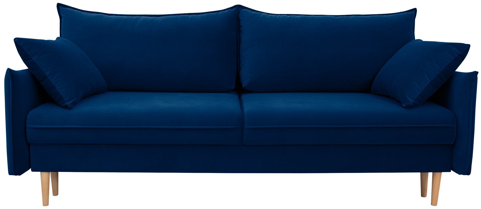 Диван-кровать Фьорд синий, механизм Тик-так, 212х96х80 см, Спальное место 147х198 см