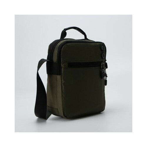 фото Сумка мужская, отдел на молнии, наружный карман, цвет хаки нет бренда