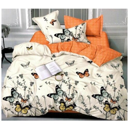 Комплект постельного белья 2-х спальный Лето сатин, с европростыней 220х240, пододеяльник 175*215, 2 наволочки 70х70