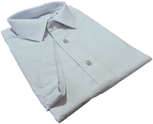 Школьная рубашка, размер 176-182, серый