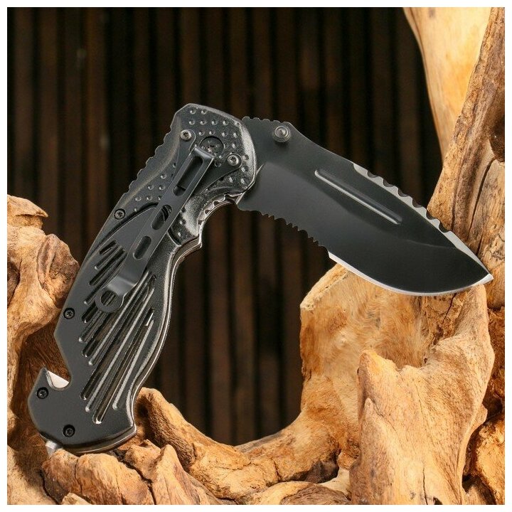 Нож складной Stinger , 84 мм (чёрный), рукоять: сталь (чёрный)