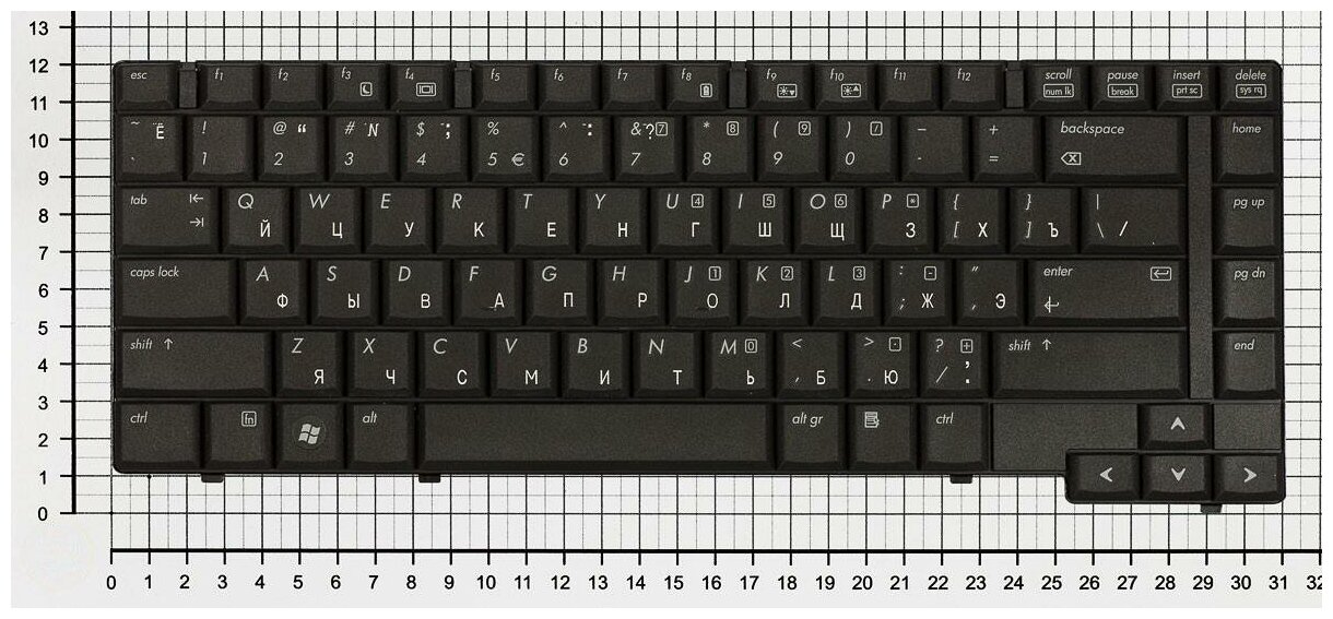 Клавиатура для ноутбука HP Compaq 9JN8282F01 русская черная
