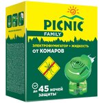 Фумигатор + жидкость Picnic Family от комаров с растительным экстрактом - изображение