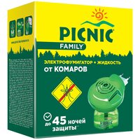 Комплект от комаров Picnic "Family": электрофумигатор+жидкость от комаров на 45 ночей, 30 мл