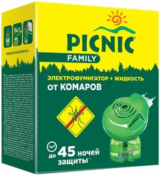 Picnic Family Комплект От комаров 45 ночей (фумигатор универс. АнтейПлюс + жидкость 30мл.) 0605