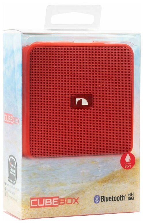 Портативная акустика Nakamichi Cubebox, 5 Вт, красный