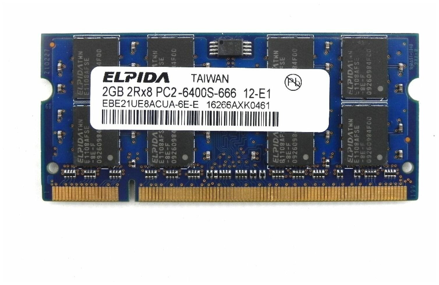 Оперативная память ELPIDA SO-DIMM DDR2 2GB 2Rx8 PC2-6400S-666 =