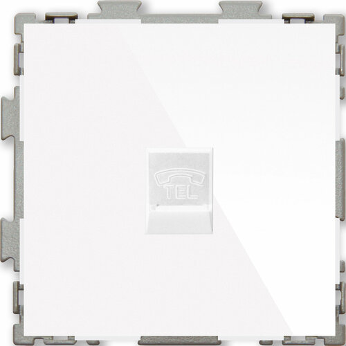 Розетка телефонная RJ11 белая CGSS Практика PL-W201T-WCG розетка спутниковая sat белая cgss практика pl w201s wcg